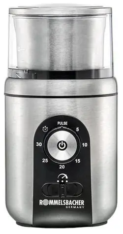 Rommelsbacher EGK 250 Edelstahl / Kaffee- und Gewürzmühle / 200 W / 80 g Behälter / 2 herausnehmbare Behälter