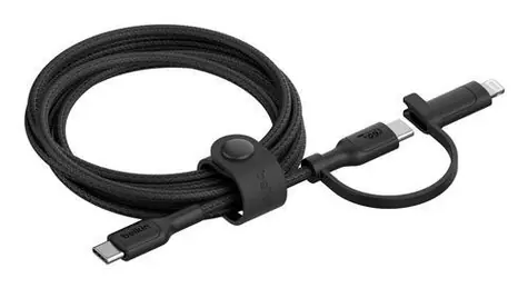 Belkin BOOST CHARGE Kabel 2-in-1 USB-C + Lightning schwarz / 1,5 m