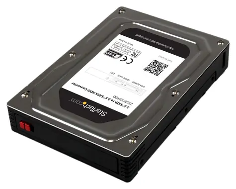 StarTech 2,5"-auf-3,5"-SATA-Adapter / Festplattenhalterung / Aluminium / Schwarz, Silber