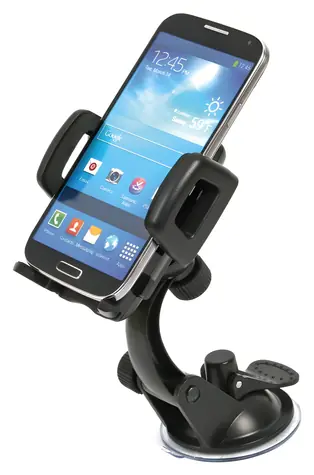 Omega Autohalterung / Smartphone-Halterung fürs Auto / Universell / Saugnapf und gummierte Backen