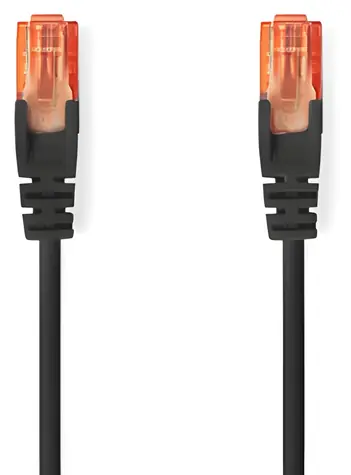 Nedis CAT6 30 m schwarz / Patchkabel / RJ45 - RJ45 / U/UTP / Runder PVC-Mantel