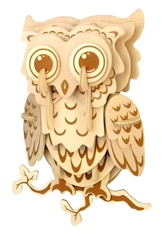 Woodcraft 3D-Holzpuzzle Eule / ab 6 Jahren