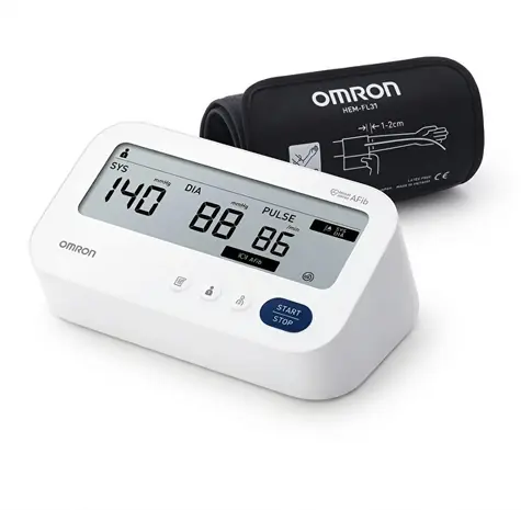Omron M3 Comfort AFib weiß / Digitales Blutdruckmessgerät / Vorhofflimmern-Erkennung / Messung am Arm / Abverkauf