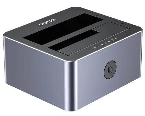 Unitek Klonstation / Dockingstation / 2x 2,5"-3,5" SATA / USB-C 10 Gbit/s / Offline-Klonen