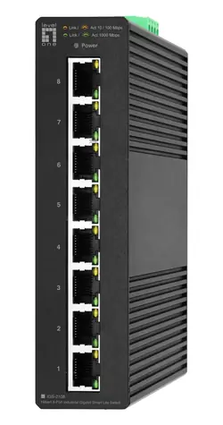 LevelOne IGS-2108 / Switch / 8x Gigabit / Managed L2 / DIN-Schiene / IP30