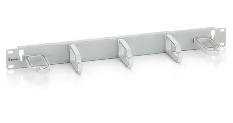 Equip 19" grau / Montageplatte / 1 HE / 5x Kunststoffgriff