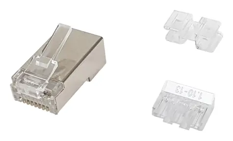 Equip 121147 / RJ45-Stecker / Cat6a / geschirmt / 100 Stück / transparent