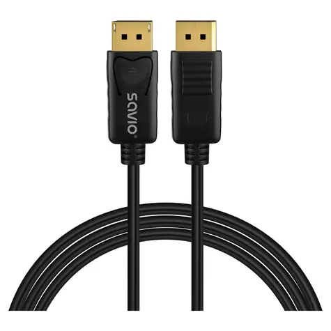 Savio CL-205 schwarz / DisplayPort-Kabel / 2 m / DP 1.4 / 240 Hz / 8K
