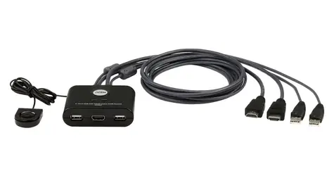 Aten CS22HF / KVM-Switch / 2 Ports / USB / HDMI / 1,2 m Kabel