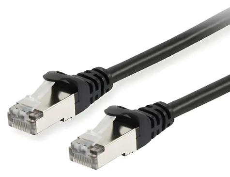Equip S/FTP Cat6a 0,5 m schwarz / Patchkabel / RJ45-RJ45 / LSZH