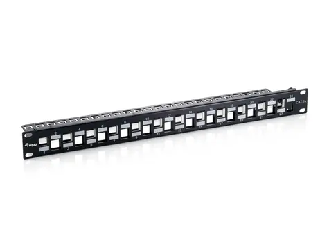 Equip 19" FTP schwarz / Patchpanel / 24x Keystone / 1U / LSA-110