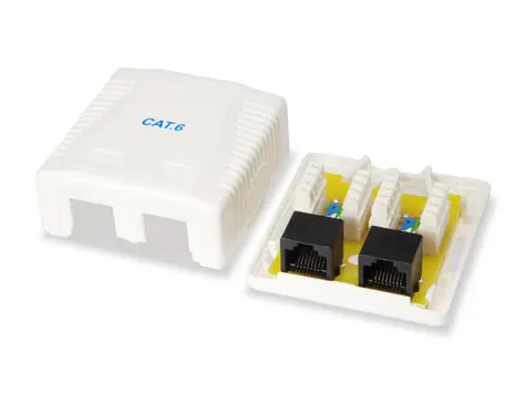 Equip weiß / Unterputzdose / Cat.6 / 2x RJ45 UTP / 2- Port