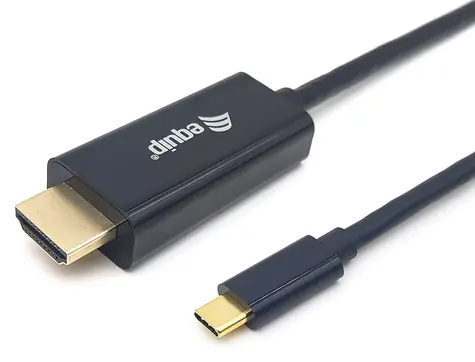 Equip: Schwarz / Adapter / USB-C / HDMI / 4K/30Hz / 3 m