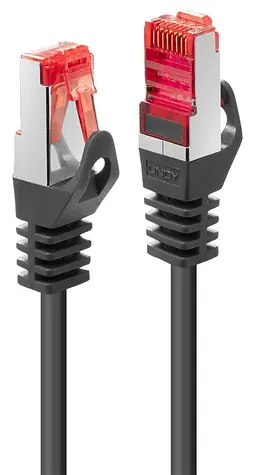 Lindy Black Patchkabel Cat6 S/FTP / RJ45-RJ45 / 0,5 m / AWG28