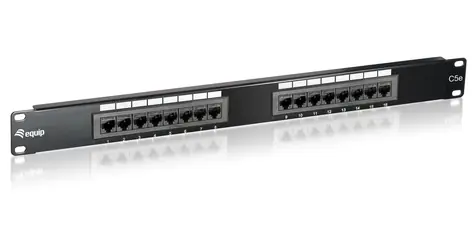16- Port - Equip schwarz / Cat5e / UTP / 1U / 19"