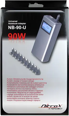 Inter-tech Nitrox NB-90U / Laptop-Netzteil / 90 W / 22 V / USB