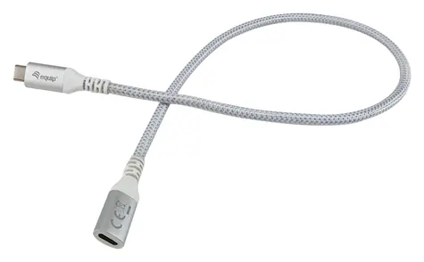 Equip: USB-C Gen2 (weiß) / Verlängerungskabel USB-C (Stecker) - USB-C (Buchse) / USB 3.2 Gen 2 / 100 W PD / 10 Gbit/s / 1 m