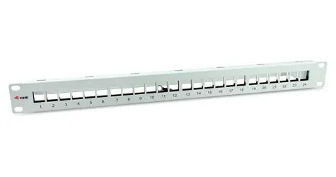 Equip gray / Patchpanel / 24 Ports / Keystone / 1U / 19"