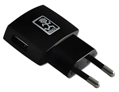2GO schwarz / Netzteil / 1x USB-A / 5 W / 5 V / 1 A
