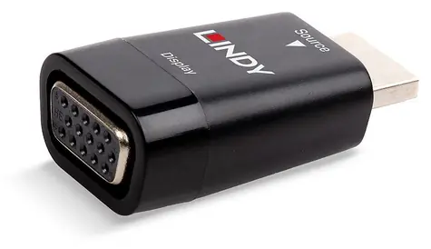 Lindy HDMI-zu-VGA-Adapter, schwarz / 1920×1200 px / 60 Hz