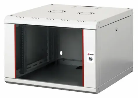 Equip Pro Mount hellgrau / Wandmontage-Rack / 19" / 7U / 600x600 mm / passive Kühlung / Glastür