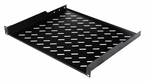 19" Equip , massiv schwarz / 1 HE / Tiefe 40 cm
