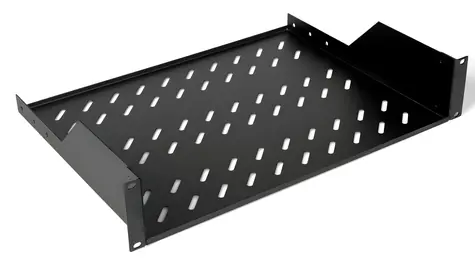Equip 19" schwarz / Rackablage / 2 HE / Tiefe 35 cm