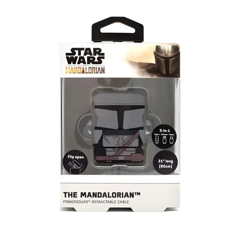 ThumbsUp! The Mandalorian Schwarz, Grau / Ladekabel / 3-in-1 / Lightning/Micro-USB/USB-C / 0,6 m