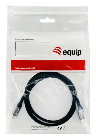 Equip mit USB-C Gen2-Anschluss (schwarz) / Verlängerungskabel USB-C (Stecker) auf USB-C (Buchse) / USB 3.2 Gen 2 / 10 Gbit/s / 1 m