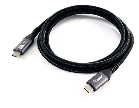 Equip 128380 schwarz / USB-C auf USB-C4-Kabel / USB4 Gen 3x2 / 40 Gbit/s / 240 W / 0,5 m