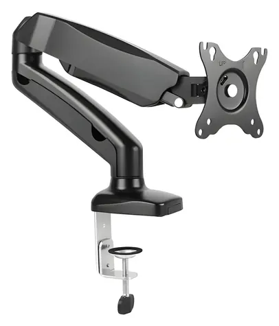 Schwarzer Equip für den Schreibtisch / 17"-32" / bis zu 9 kg / 180° drehbar / Gasfeder