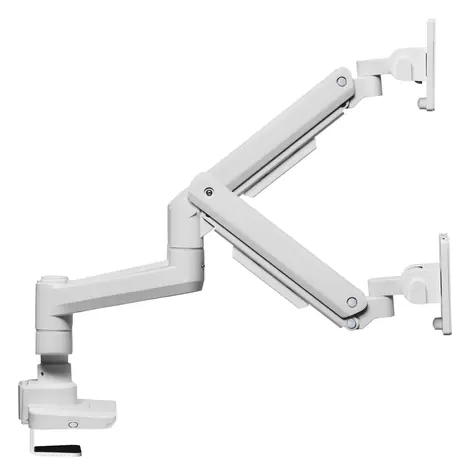 Equip 650183 weiß / Tischhalterung für 2 Monitore / 17-35" / VESA 75x75-100x100 / Tragkraft 20 kg