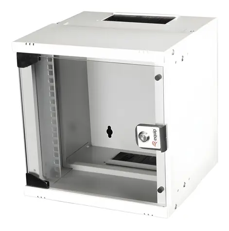 Equip ECO 300x300 grau / Wandschrank 10" / 6 HE / Glastür / Tiefe 300 mm