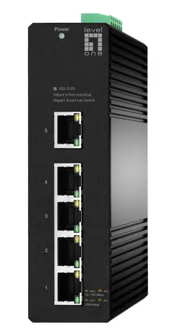 LevelOne IGS-2105 Hilbert / Switch / 5 Ports / Gigabit Ethernet / Managed / DIN-Schiene / IP30