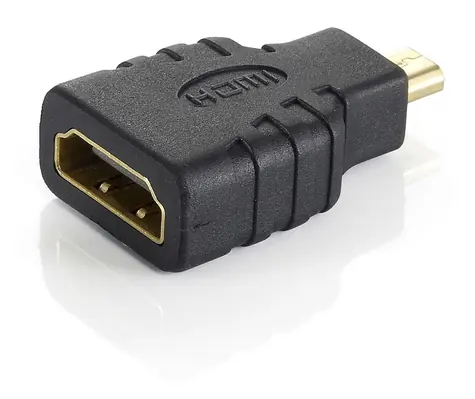 Equip -HDMI-zu-HDMI-Adapter mit vergoldeten Anschlüssen (schwarz)