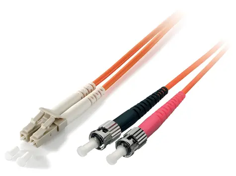 LC-ST- Equip / Optisches Patchkabel / OS2 Singlemode / Duplex / 1 m / gelb