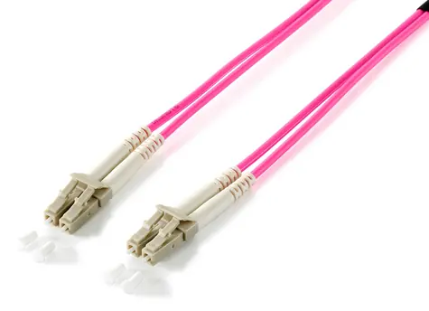 Lila Equip / Optisches Patchkabel / LC-LC / OM4 Multimode / Duplex / 20 m