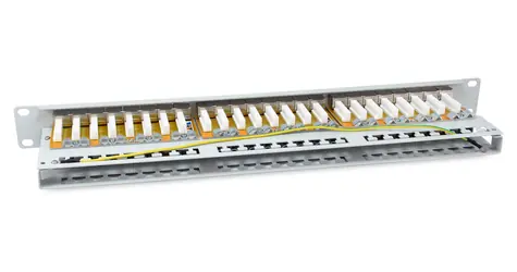 Equip mit 48 RJ-45-Anschlüssen, grau, 19 Zoll, Cat6a FTP, 1 HE, 500 MHz