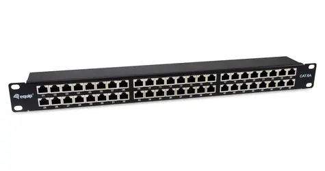Equip: 48 Ports / Patchpanel / Cat6a / FTP / 1 HE / 500 MHz