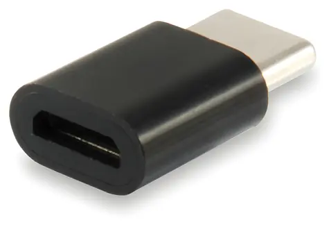 Equip USB-C - Micro-USB, schwarz / reduziert / Aluminiumgehäuse