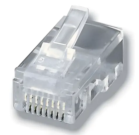 RJ45 8P8C transparenter TP-Stecker, Equip , 100 Stück, vergoldete Kontakte