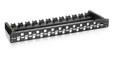 19" Equip schwarz / Patchpanel / 24x Keystone / 1HE / LSA-110