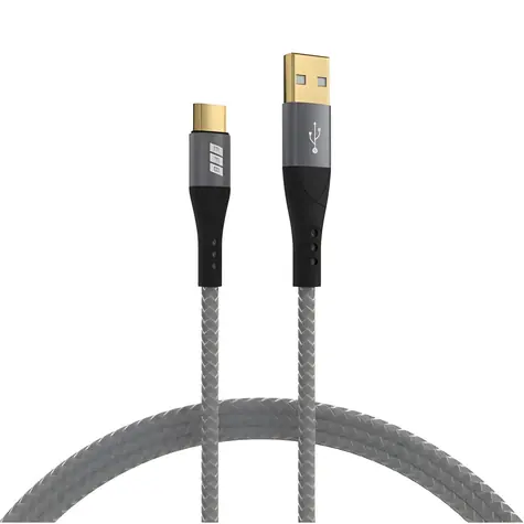 EFB USB-A - USB-C, schwarz, grau / Ladekabel / 60 W / 2 m / QC