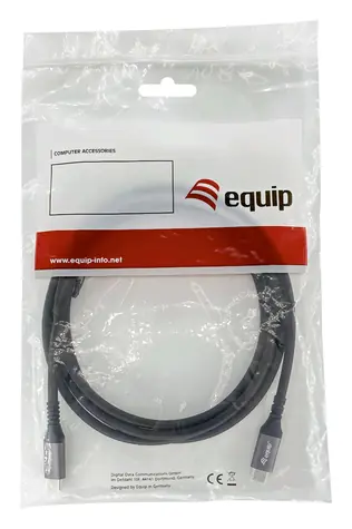 Equip: Schwarz / USB-C-Kabel / USB 4.0 Gen 2 x 2 / PD 100 W / 20 Gbit/s / 2 m