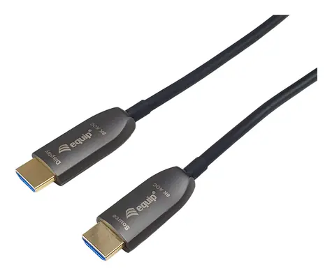 Equip HDMI 2.1 AOC schwarz / HDMI-Kabel / 25 m / 48 Gbit/s / 8K/60Hz / vergoldete Anschlüsse