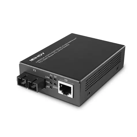 Lindy 25119 / Medienkonverter / RJ-45 auf 100Base-FX (SC) Multimode / 550 m