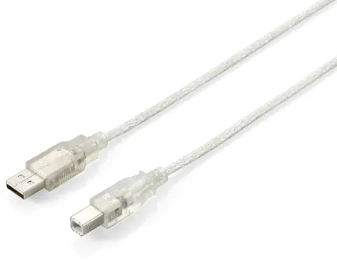 Equip: USB-A - USB-B silber / Kabel / USB 2.0 / 1 m