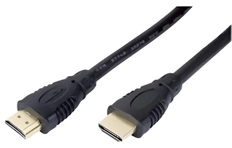 Equip mit schwarzem HDMI-Kabel mit Ethernet / HDMI 1.4 / 4K 30Hz / 10,2 Gbit/s / 7,5 m