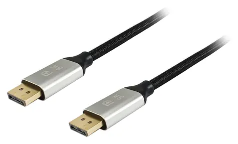 DisplayPort- Equip (schwarz) / Kabel / DisplayPort 1.4 / 8K 60Hz / vergoldete Anschlüsse / 2 m