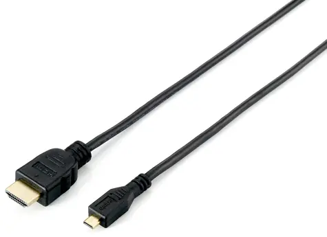 HDMI- und microHDMI- Equip (schwarz) / 2 m / 4K/30 Hz / vergoldete Anschlüsse / ARC